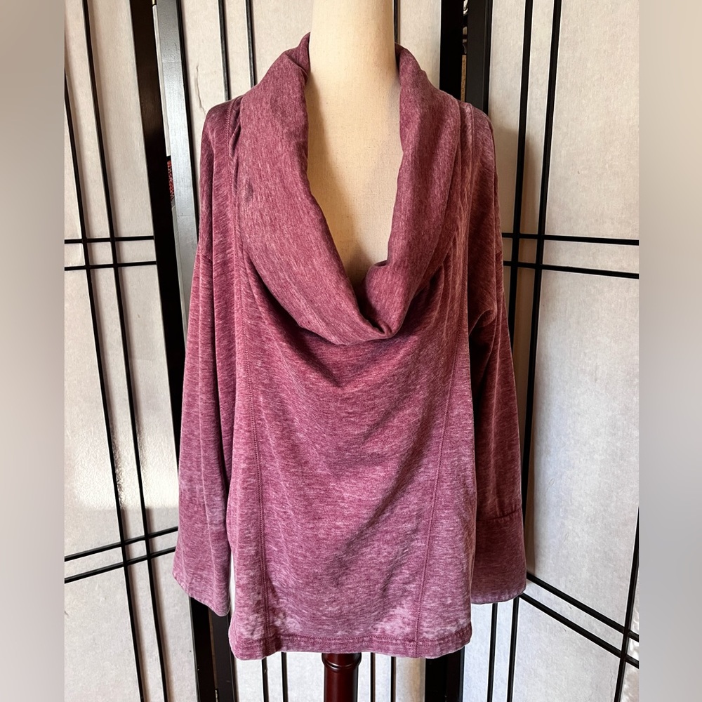 DKNY Purple Cowl Neck Sweatshirt